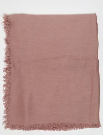 Twinset Large Square Modal and Cashmere Blend Scarf with Fringes