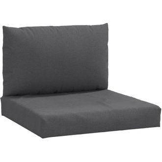 vidaXL Vidaxl - Cojines Para Sof&aacute; De Palets 2 Uds Tela Gris Antracita Melange