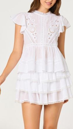 ASTR the Label Jenny Peplum Cotton Top in White at Nordstrom, Size X-Small