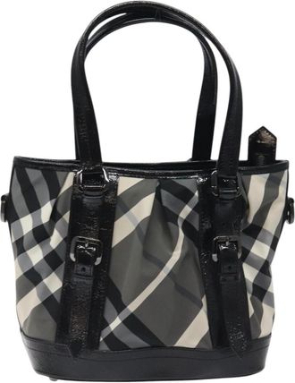 Burberry Nova Check Black Nylon Tote Bag (Pre-Owned)
