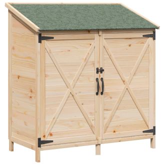 vidaXL Cobertizo De Jard&iacute;n Con Techo Natural 106 X 56 X 113,5 Cm Vidaxl