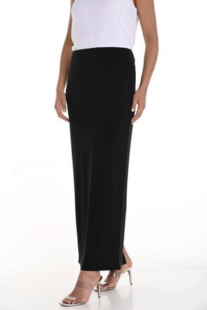 Frank Lyman Design High Waist Pull On Pencil Maxi Skirt In Black