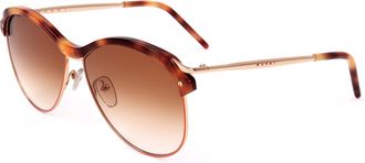 Marni Womens 58mm Havana Sunglasses