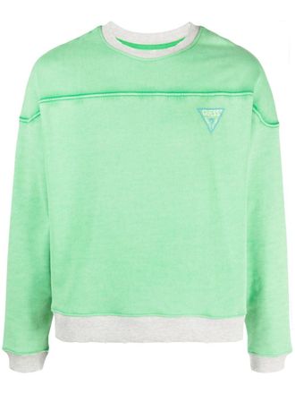 Guess Co logo-print jersey sweatshirt - Green