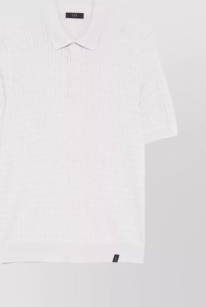 Fay lightweight knit polo shirt with short sleeves
