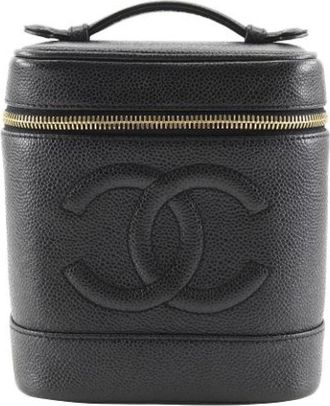 Chanel Pre-owned Vintage Leren Handtas - Dames - Vintage Handtas - Zwart - ONE Size - Leer - Vintage