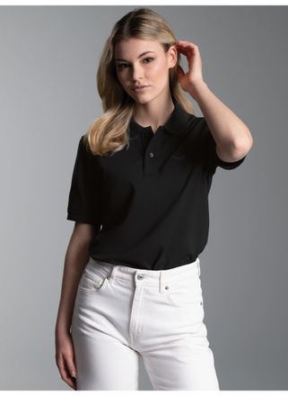 Trigema Poloshirt TRIGEMA TRIGEMA Poloshirt DELUXE Piqu&eacute;, Damen, Gr. 4XL, schwarz, Piqu&eacute;, 100% Baumwolle, Basic, lang, ohne Ausschnitt, Shirts Poloshirt