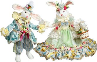 Mark Roberts Mr & Mrs Peter Rabbit, Set of 2, Medium in Pastel Green at Nordstrom