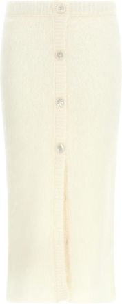 Alessandra Rich White Carded Skirt