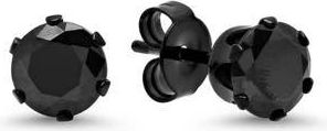 Steeltime Unisex Crystal Stud Earrings in Black at Nordstrom Rack