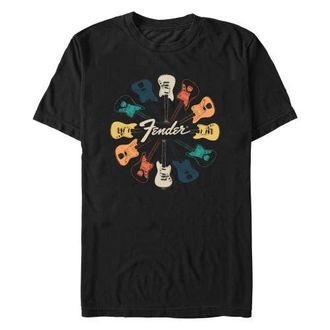 Fender Mens Fender Colorful Kaleidoscope Guitars Graphic T-Shirt in Black at Nordstrom, Size Xxx-Large