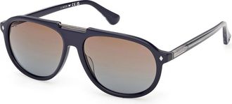 Web Eyewear WE0394 92F Mens Sunglasses Blue Size 57