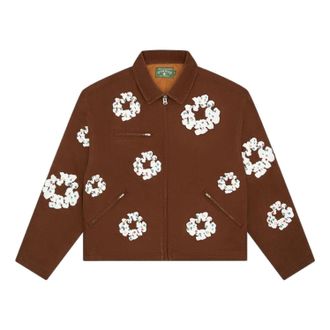 Denim Tears Cotton Wreath Canvas Work Jacket Brown FW25OLJ11192575