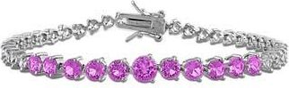 Delmar Lab Created Pink Sapphire & White Sapphire Tennis Bracelet at Nordstrom Rack