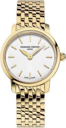 Frederique Constant Classics Slimline Quartz White Dial Ladies Watch FC-200S5B