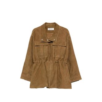 R&oacute;he Drawstring-waist Suede Jacket