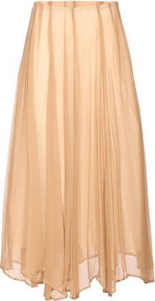 Erika Cavallini Semi Couture Gonna Clair - Dames - Maxi Rokken - Beige - S - Rokken