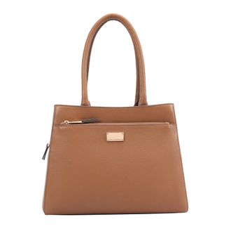 Paul Costelloe Womens Monse Leather Shoulder Bag - Brown - One Size
