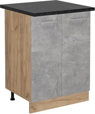 Vicco Mueble Bajo De Cocina R-line, Hormig&oacute;n, 60 Cm, Et Antracita