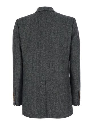 Blaz&eacute; Milano Virgin Wool Blend Double-Breasted Blazer - Gray