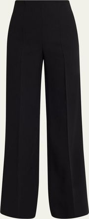 Akris Double-Face Wool Bootcut Trousers