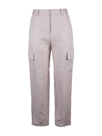 Eleventy Linen Cargo Trousers - Pink