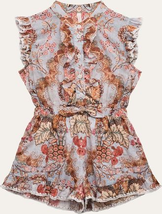 Zimmermann Girls Daylight Floral Frill Playsuit, Size 1-12