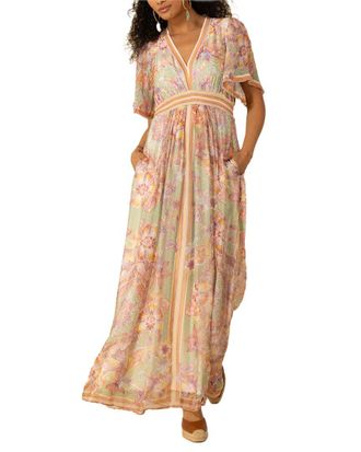 Hale Bob Jaliyah Silk-Blend Maxi Dress