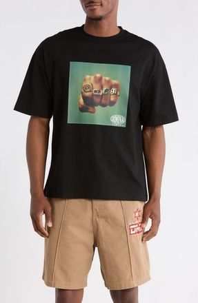 Criminal Damage Fist of Gold Crewneck T-Shirt in Black at Nordstrom, Size Xx-Large