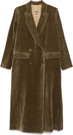 Uma Wang Cappotto doppiopetto Camelot a coste - Marrone