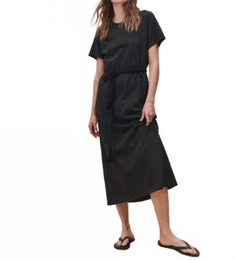 The Great. Boxy Tee Dress In Almost Black