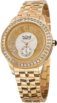 Bürgi Silver and Gold Dial Gold-tone Steel Ladies Watch BUR106YG