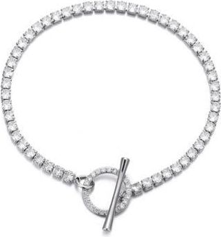 Adornia Crystal Toggle Tennis Bracelet in Silver at Nordstrom Rack