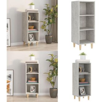 vidaXL Credenza Grigio Cemento 34,5x32,5x90 cm in Legno Multistrato - Credenza grigio cemento - Credenza in legno multistrato