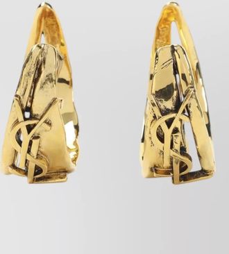 Saint Laurent brass hoop earrings