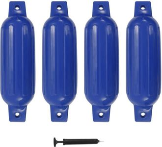 vidaXL Parachoques Para Barco 4 Unidades Pvc Azul 41x11,5 Cm Vidaxl