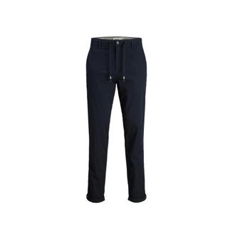 Jack & Jones Navy Blauwe Tapered Chino Broek - Heren - Slim Fit Broeken - Blauw - W28 L32 - Katoen - Broeken