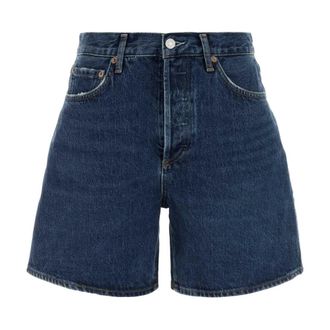 A Gold E Dame Short - Dames - Denim shorts - Blauw - W24 - Katoen - Korte Broeken