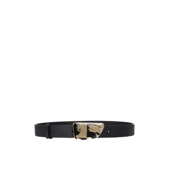 Burberry Accessoires, Dames, Grijs, ONE Size, Leer, Vintage Effect Leather Belt
