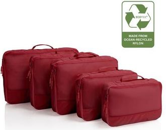 Heys Ecotex Packing Cube 5 Piece Set in Red Maple at Nordstrom