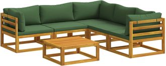 vidaXL Juego De Sof&aacute; 6 Uds. Natural Madera De Acacia S&oacute;lida Vidaxl