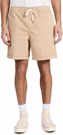 Rails Mens Cruz Drawstring Shorts - 7 In Khaki