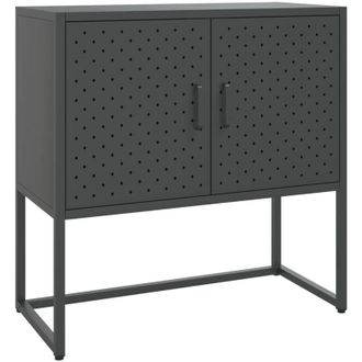 vidaXL Aparador De Acero Antracita 75x35x75 Cm Vidaxl