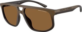 A|X Armani Exchange AX4161SU 839173 Mens Sunglasses Brown Size 58