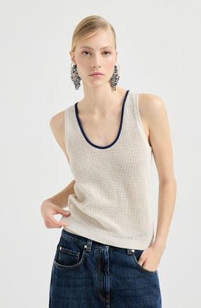 Brunello Cucinelli Net knit top in Oat at Nordstrom, Size Xx-Small Eu