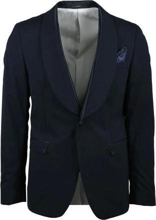 Paoloni Kostuums, Heren, Blauw, 2Xl, Wol, Giacca Stondata