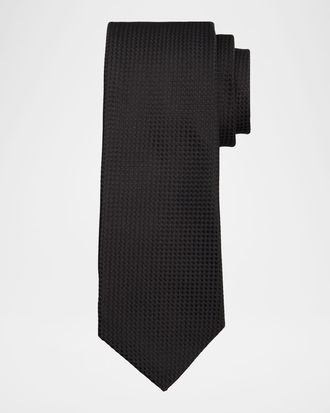 Kiton Men & apos;s Silk Tonal Micro-Jacquard 7-Fold Tie