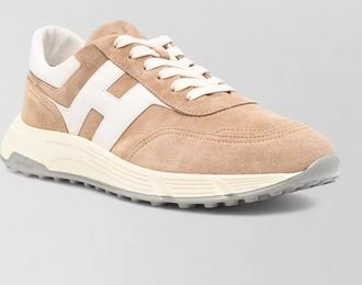 Hogan low top sneakers suede panels rubber sole