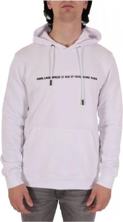 Karl Lagerfeld Rue St-Guillaume Hoodie - Heren - Hoodies - Wit - L - Katoen - Hoodies & sweatvesten