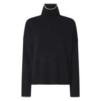 Pinko Falkland Truien - Dames - Coltruien - Zwart - M - Wol - Truien & Vesten